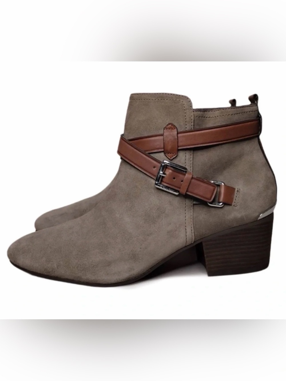Coach Pauline Suede Ankle Boots 8.5 Tan